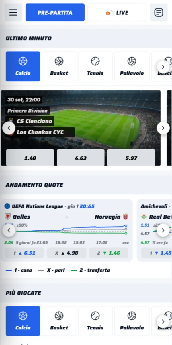 Layout chiaro, stesso motore